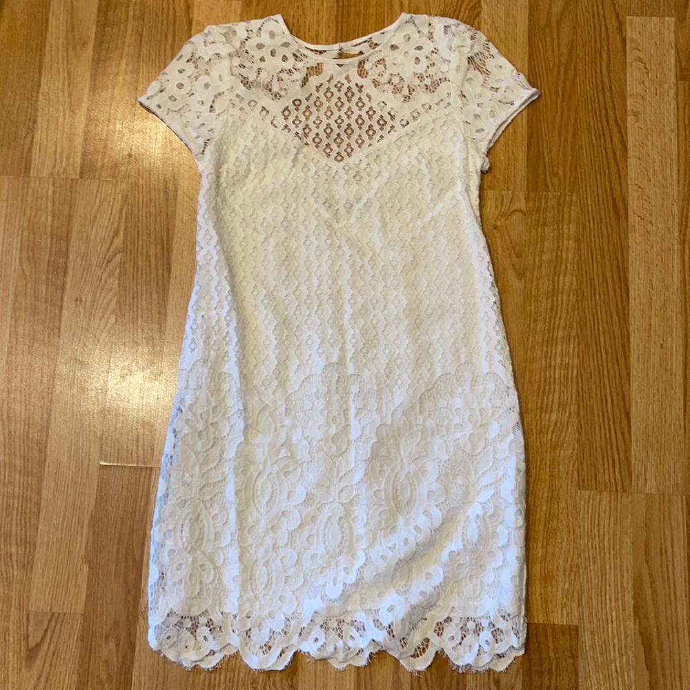 Abercrombie and Fitch white lace eyelet dress